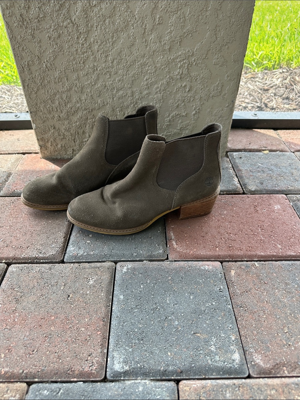 Timberland Suede Chelsea Booties - Olive Brown